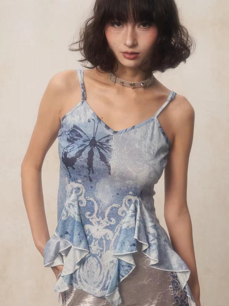 Stylish Work Outfits, Outfit Summer Ideas Fairycore Ruffled Top