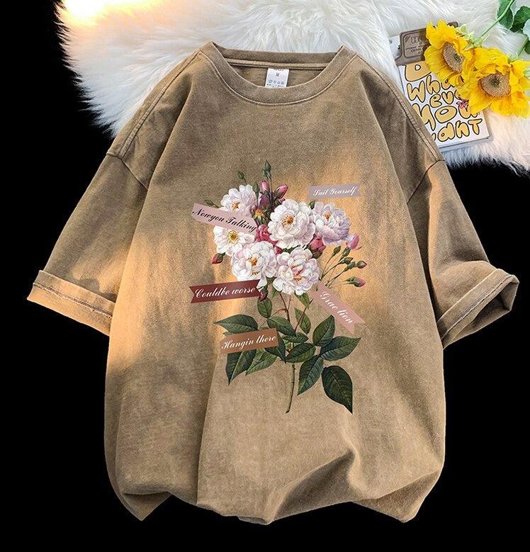 Stylish Work Outfits, Outfit Summer Ideas Flowers Tee