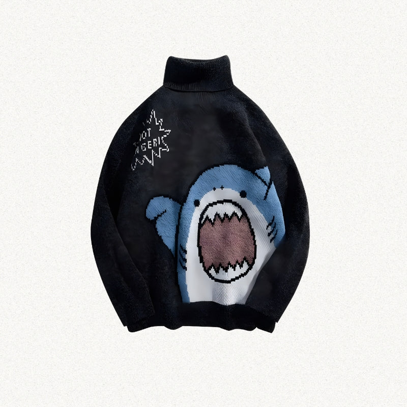 Stylish Work Outfits, Outfit Summer Ideas Funny Shark Knitted Sweater
