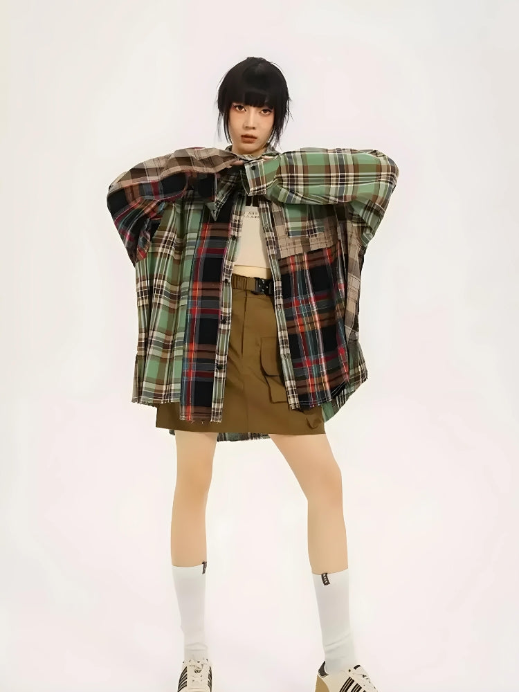 Stylish Work Outfits, Outfit Summer Ideas Grunge Plaid Shirt