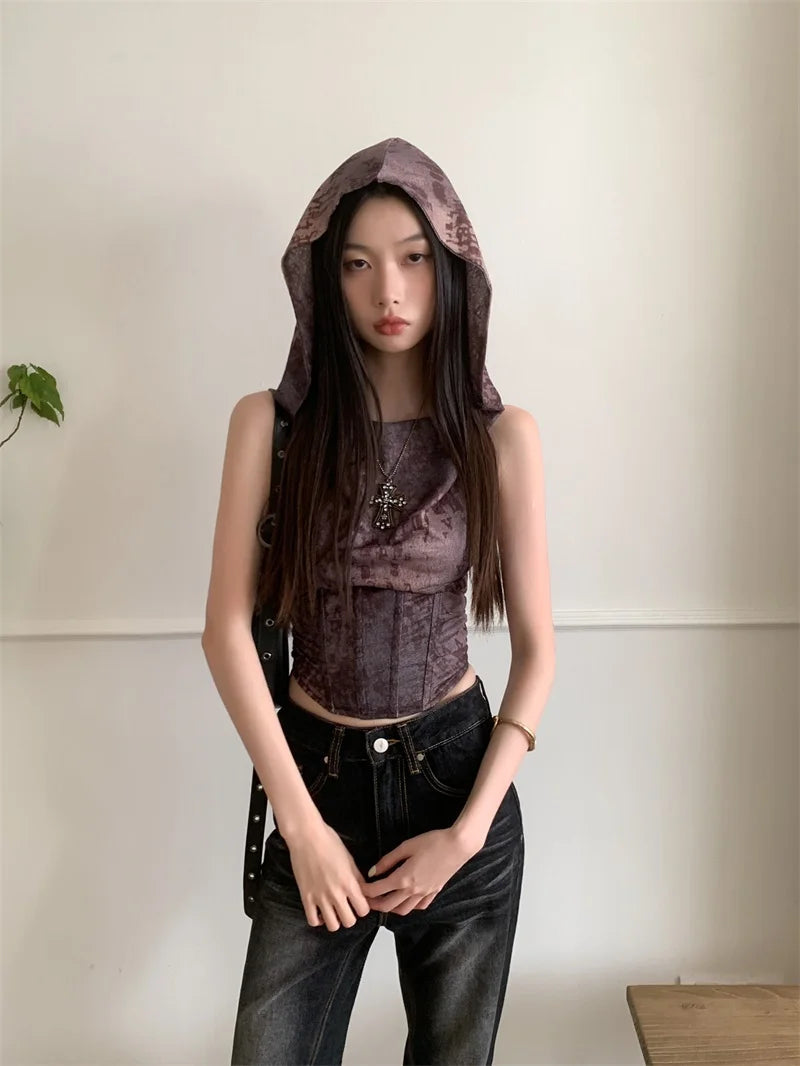 Stylish Work Outfits, Outfit Summer Ideas Hooded Corset Top