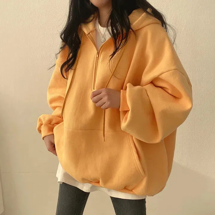 Stylish Work Outfits, Outfit Summer Ideas Indie Oversized Zip Up Hoodie