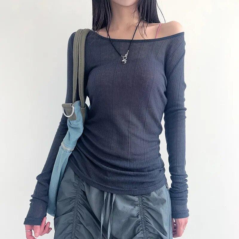Stylish Work Outfits, Outfit Summer Ideas Knitted Mesh Backless Top