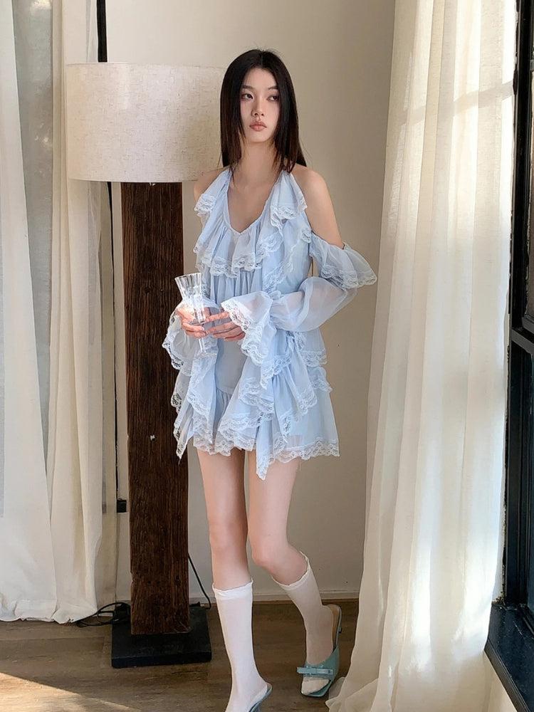 Stylish Work Outfits, Outfit Summer Ideas Layered Ruffled Mini Dress