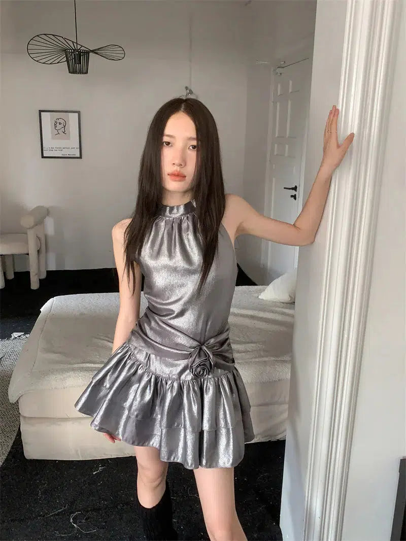 Stylish Work Outfits, Outfit Summer Ideas Metallic Mini Dress