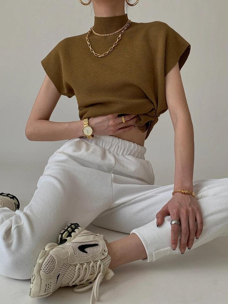 Stylish Work Outfits, Outfit Summer Ideas Mock Neck Sweater