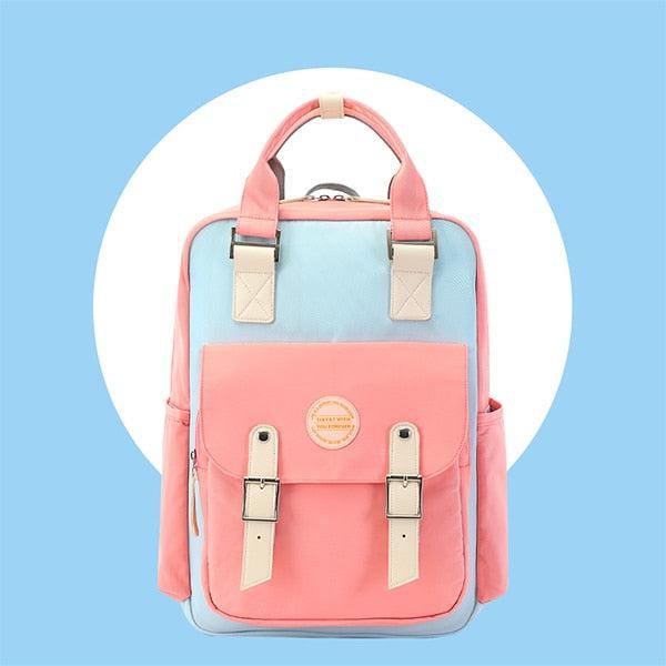 Stylish Work Outfits, Outfit Summer Ideas Multicolor Pastel School Backpack