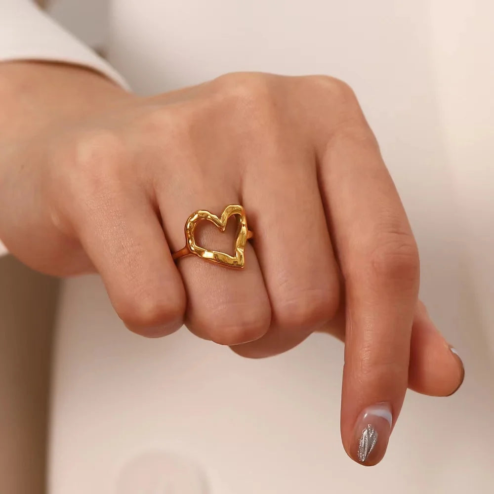 Stylish Work Outfits, Outfit Summer Ideas Open Heart Ring