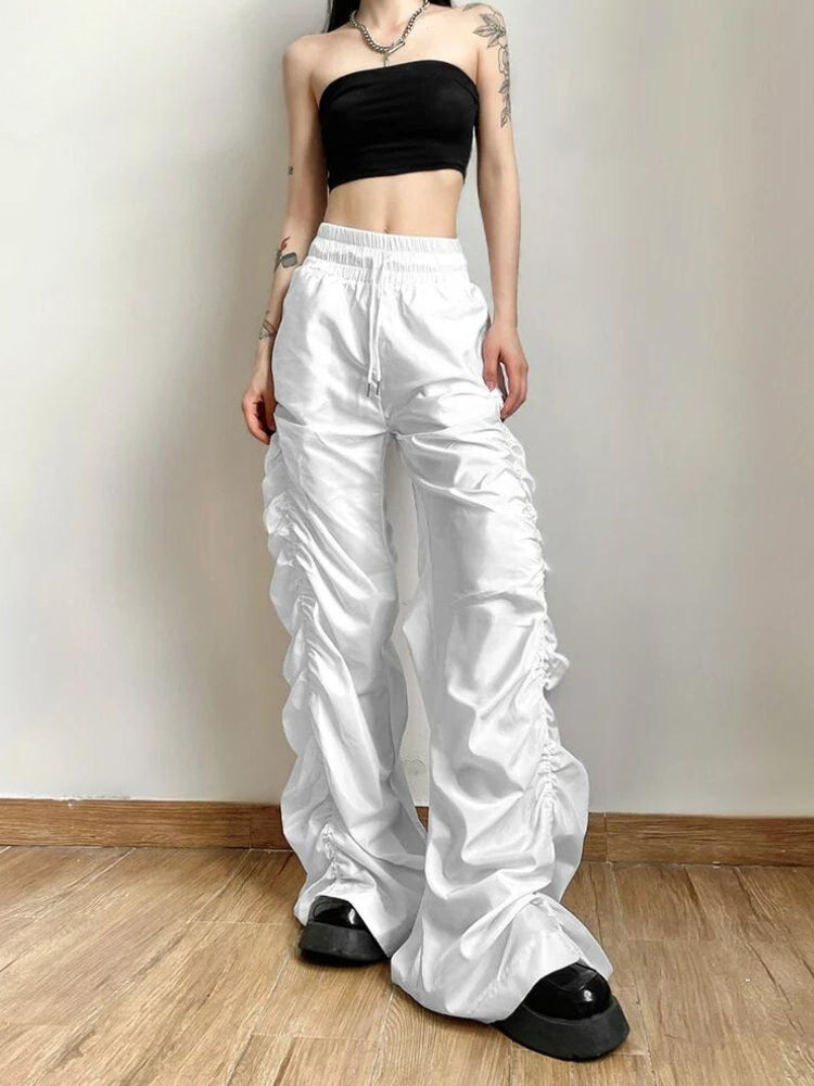 Stylish Work Outfits, Outfit Summer Ideas Ruched Parachute Pants