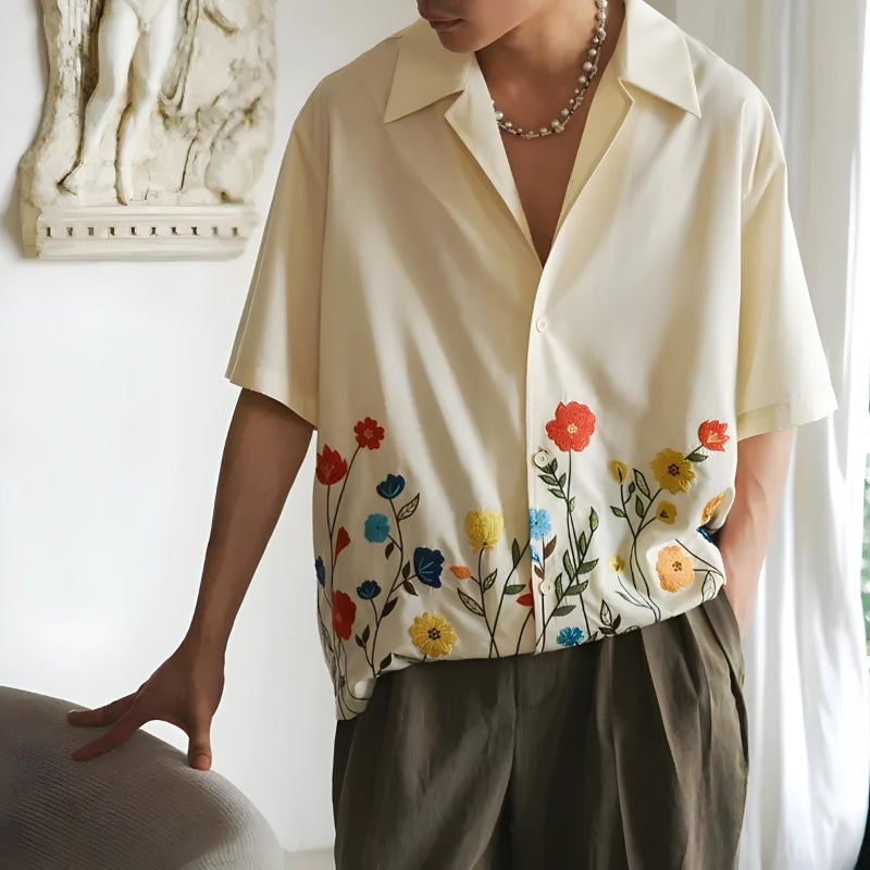 Stylish Work Outfits, Outfit Summer Ideas Short Sleeve Flowers Shirt
