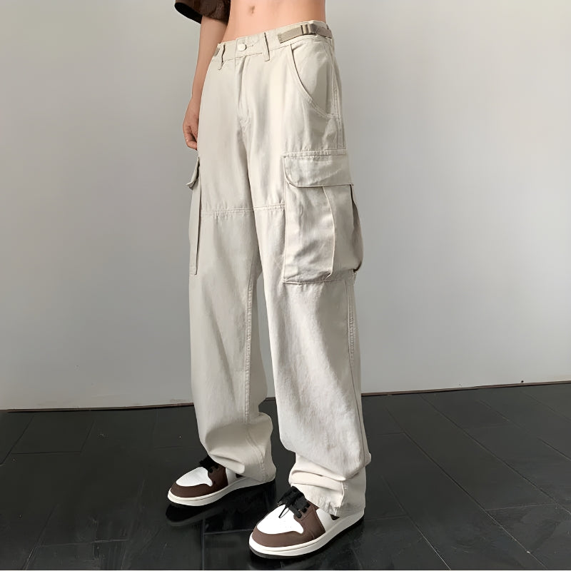 Stylish Work Outfits, Outfit Summer Ideas Side Belt Detailed Baggy Cargo Pants