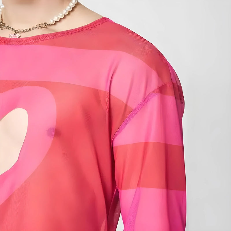 Stylish Work Outfits, Outfit Summer Ideas Soft Boy Heart Cut Out Crop Top