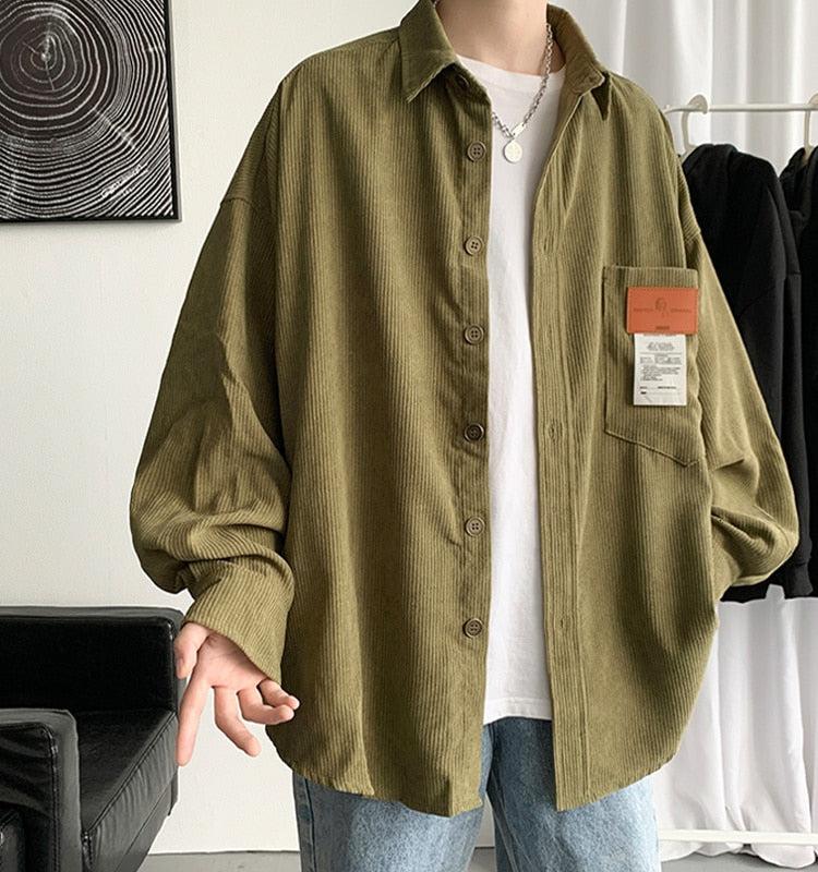 Stylish Work Outfits, Outfit Summer Ideas Soft Corduroy Casual Shirt