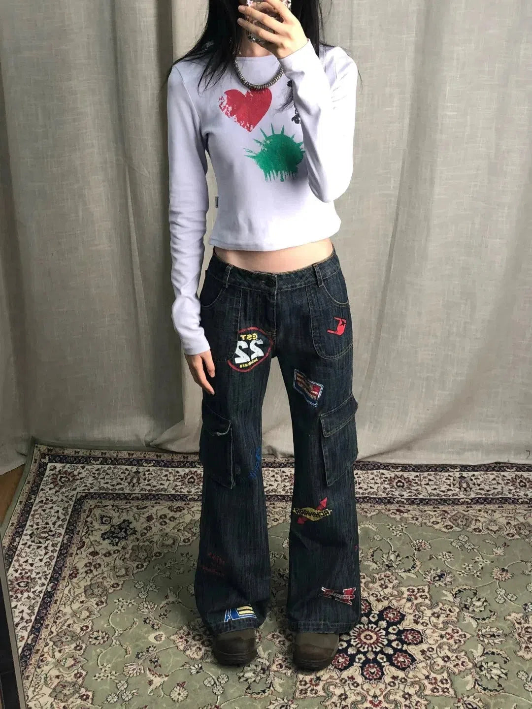 Stylish Work Outfits, Outfit Summer Ideas Sticker Cargo Jeans