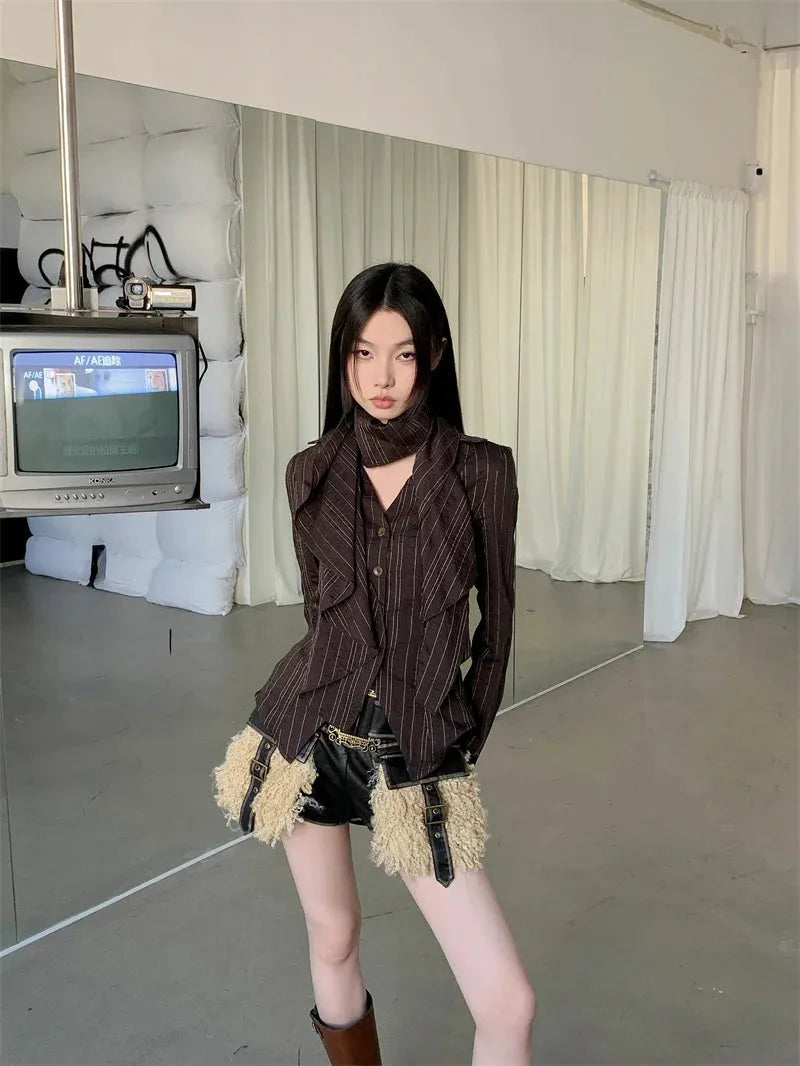 Stylish Work Outfits, Outfit Summer Ideas Striped Neck Tie Shirt