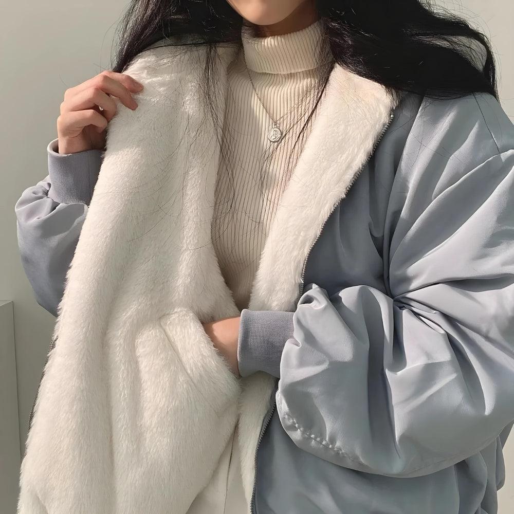 Stylish Work Outfits, Outfit Summer Ideas Teddy Reversible Hooded Jacket