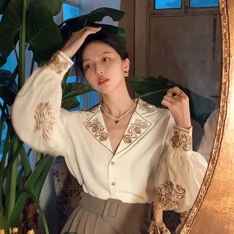 Stylish Work Outfits, Outfit Summer Ideas Vintage Collar Shirt