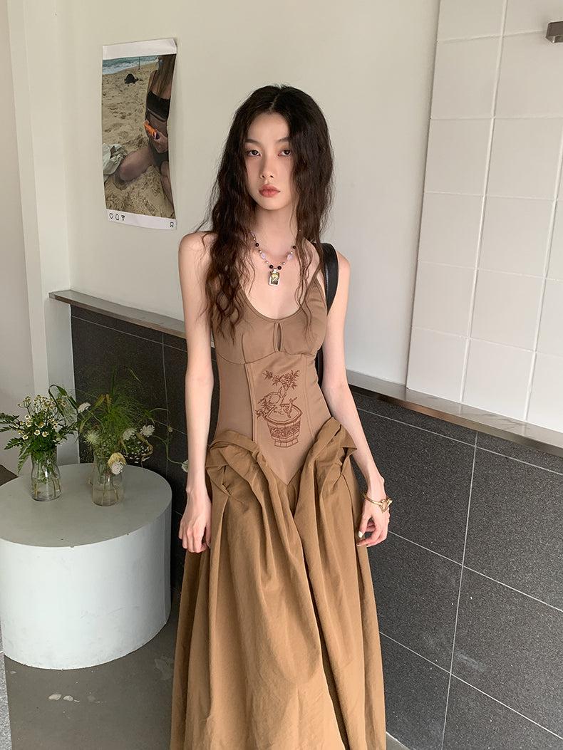 Stylish Work Outfits, Outfit Summer Ideas Vintage Corset Maxi Dress