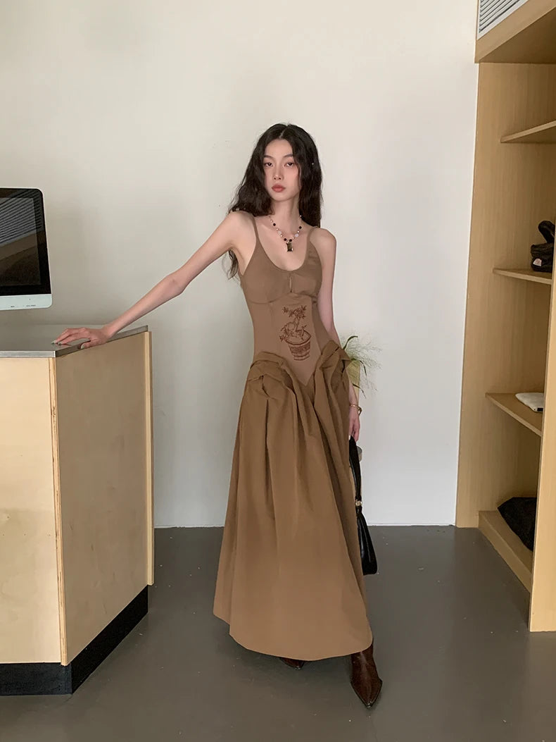 Stylish Work Outfits, Outfit Summer Ideas Vintage Corset Maxi Dress