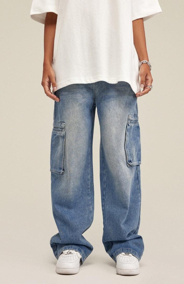 Stylish Work Outfits, Outfit Summer Ideas Washed Baggy Cargo Jeans