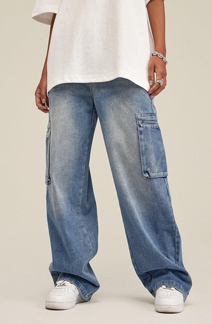 Stylish Work Outfits, Outfit Summer Ideas Washed Baggy Cargo Jeans