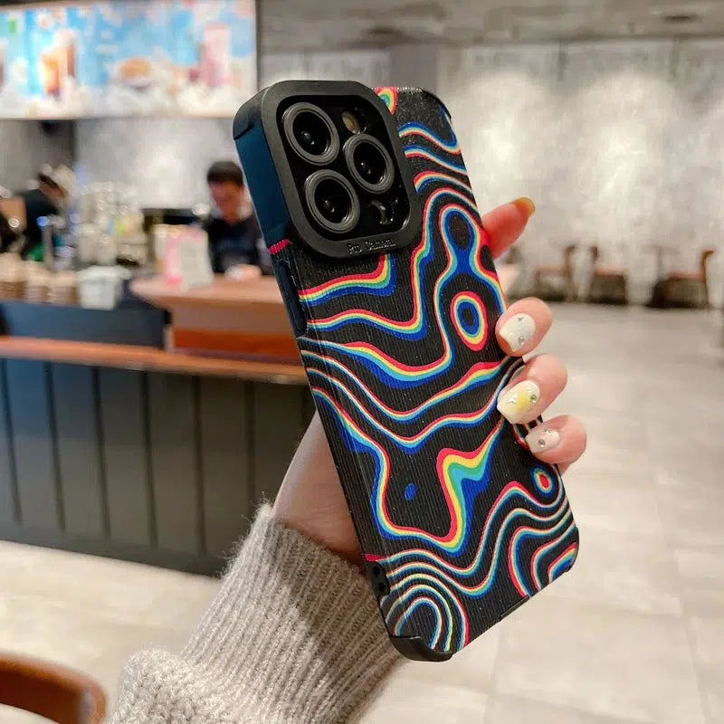 Stylish Work Outfits, Outfit Summer Ideas Wavy Rainbow Phone Case