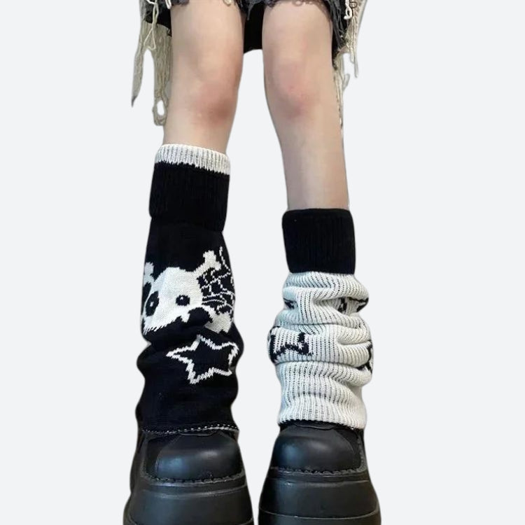 Stylish Work Outfits, Outfit Summer Ideas Y2K Grunge Reversible Leg Warmers