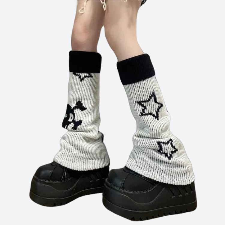 Stylish Work Outfits, Outfit Summer Ideas Y2K Grunge Reversible Leg Warmers