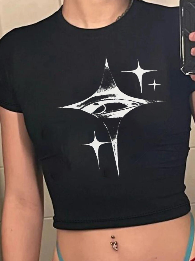 Stylish Work Outfits, Outfit Summer Ideas Y2K Twinkle Star Tee