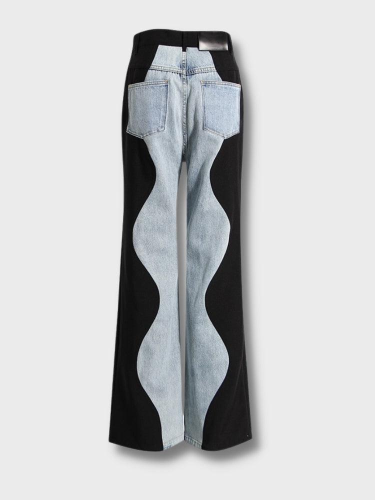 Stylish Work Outfits, Outfit Summer Ideas Y2K Wave Panel Jeans