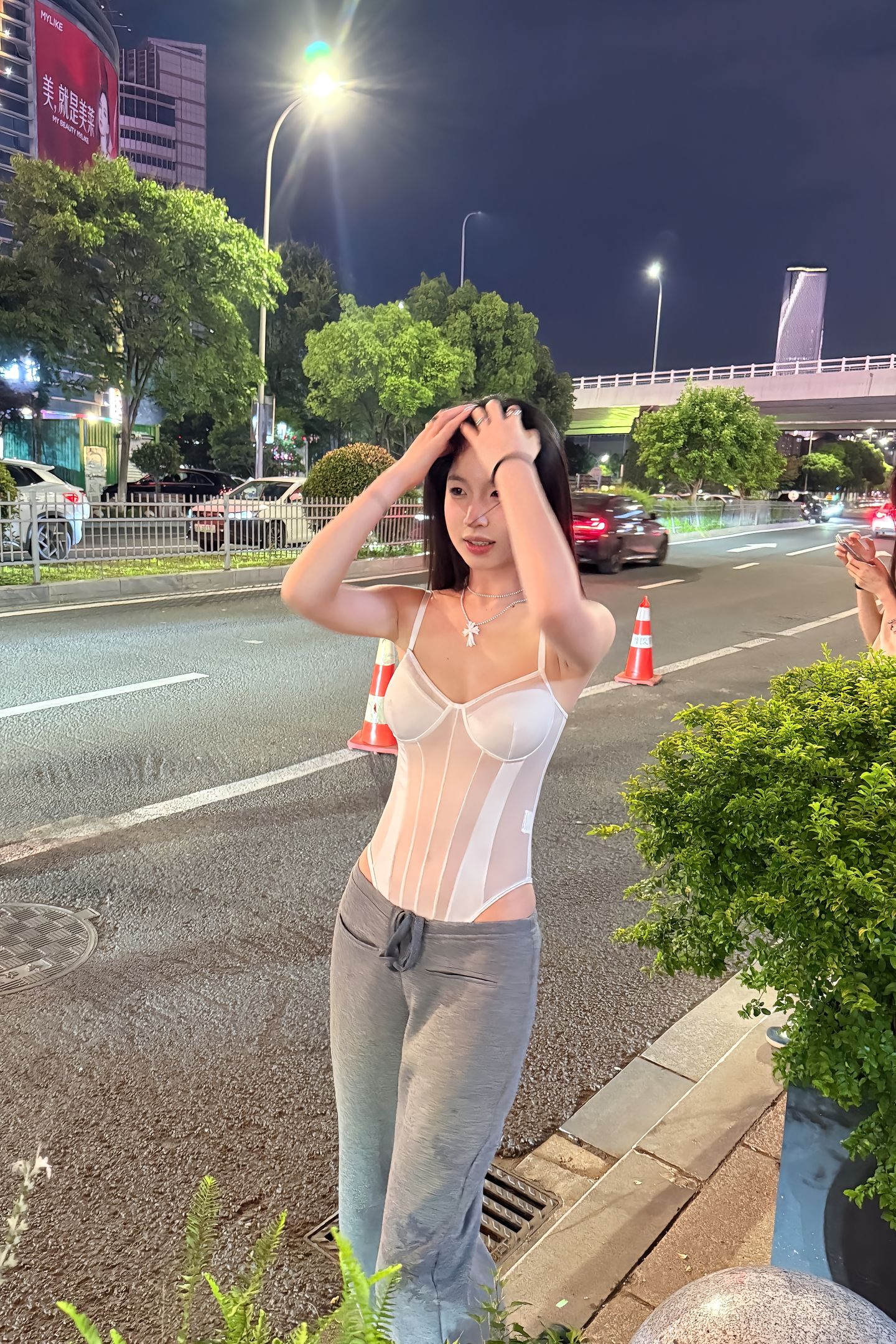Summer Sexy Lace Mesh Spaghetti Strap Jumpsuit for Women - Sheer Backless, Waist-Cinching, Slimming Design, European American Style