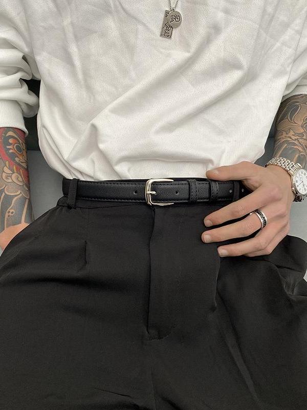 Trendy Korean Style Belt - Universal Thin Versatile Design for Students, Simple Personality Accessory, Perfect for Casual Looks