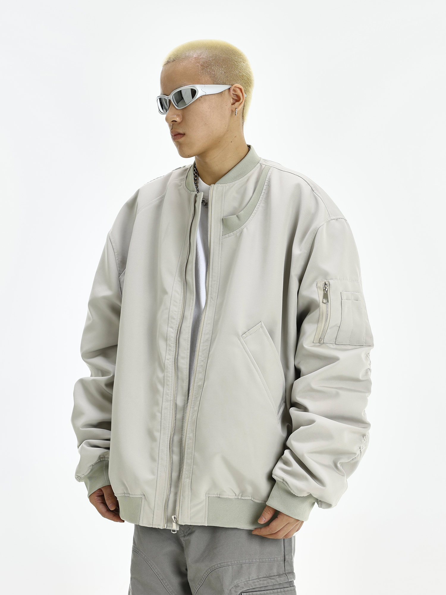Unisex American Retro Workwear Flight Jacket - Trendy Baseball Style for Autumn and Winter, High Street Fashion