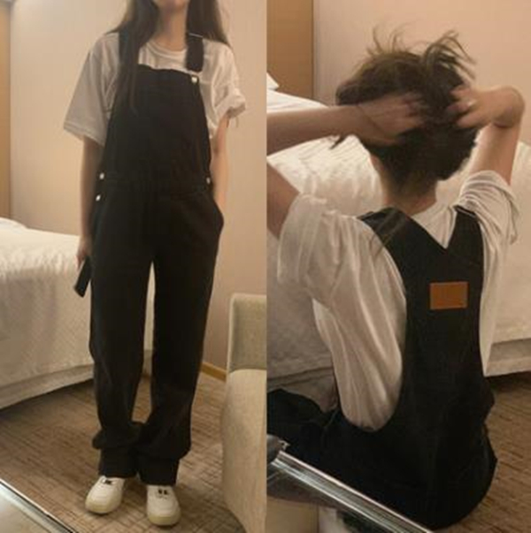 Versatile Loose-Fitting Denim Overalls for Spring - Cute Age-Reducing Design, Simple and Stylish, Perfect for Y2K and Everyday Wear