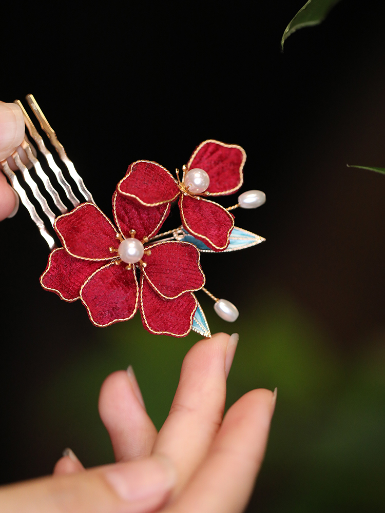 Vintage Autumn Hair Accessories Set - Ancient Style Hairpins, Qipao Hair Ornaments, Bun Accessories, Hanfu Inspired Design