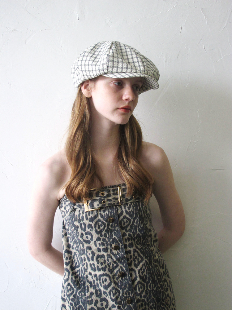 Vintage Black and White Checkered Beret for Women, Casual Newsboy Hat, British Painter Style, Trendy Fashion Accessory