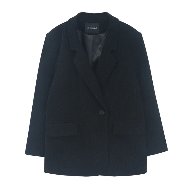 Vintage High-End Corduroy Blazer for Women - Loose-Fitting Autumn Winter Suit Jacket - French Style Fashion