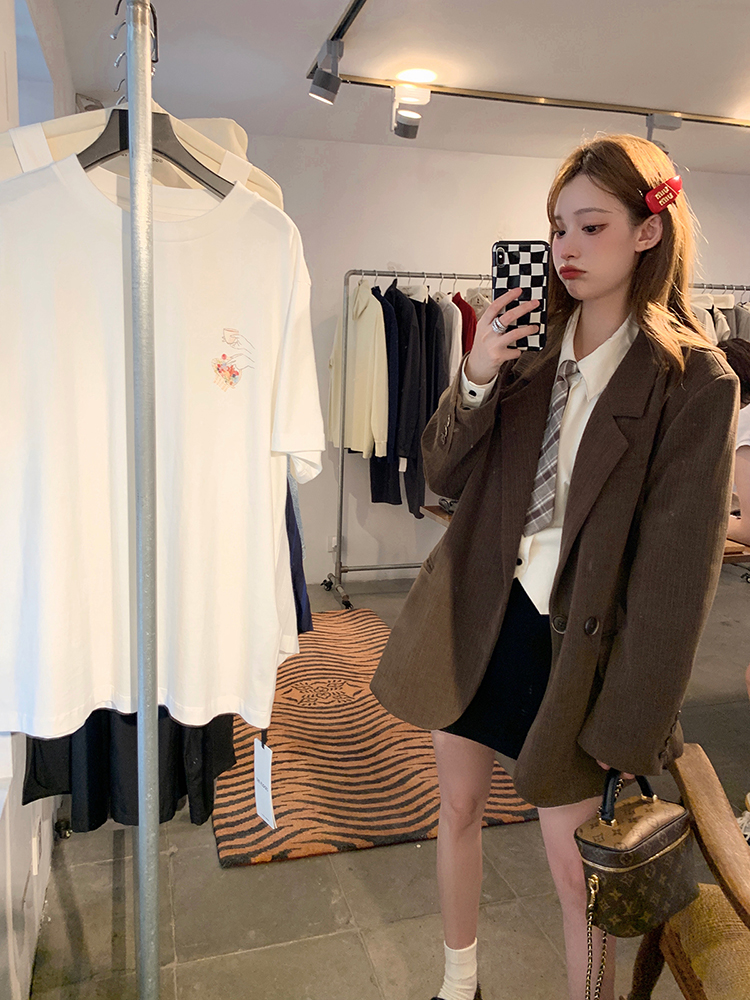 Vintage High-End Corduroy Blazer for Women - Loose-Fitting Autumn Winter Suit Jacket - French Style Fashion