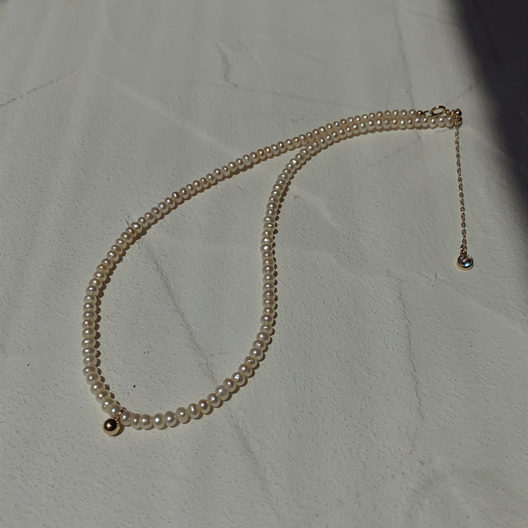 Vintage Layered Pearl Choker Necklace for Women - S925 Sterling Silver Trendy Chain Jewelry