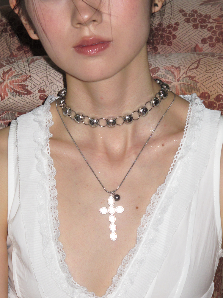 Vintage Retro Multi-Layer Cross Necklace in Titanium Steel with Cool Texture - Exaggerated Wilderness Style