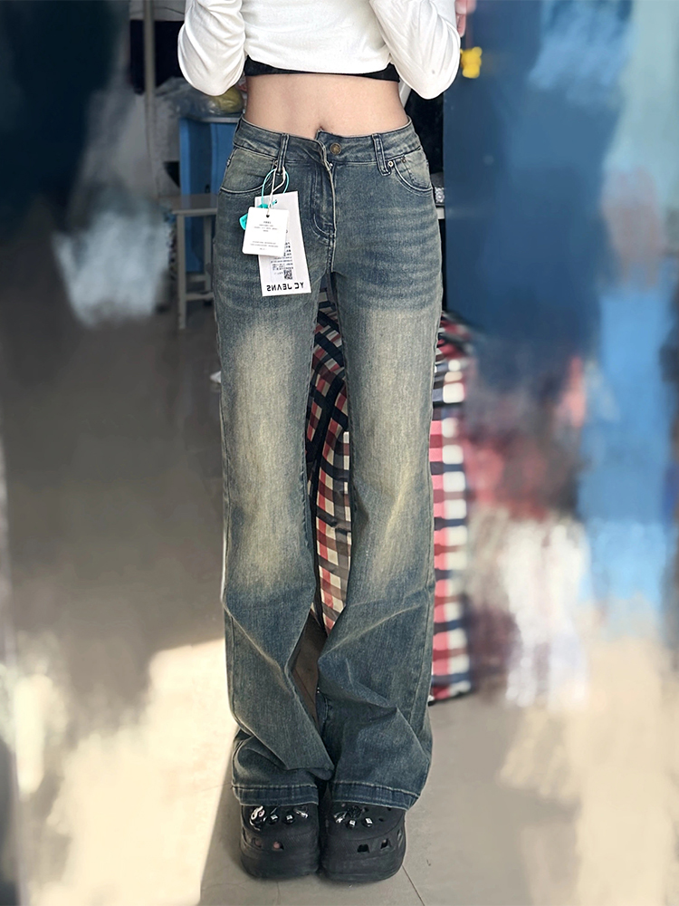 Vintage-Style High-Waisted Flared Jeans for Women - Summer Slim-Fit Stretchy Bell-Bottom Pants
