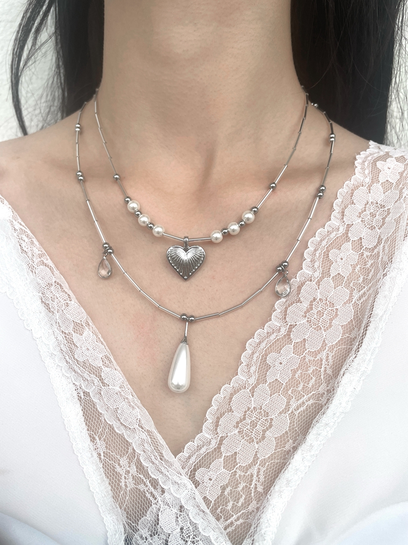 Vintage-Style Pearl Beaded Choker Necklace - Exquisite High-End Neck Chain for Versatile Fashion Looks