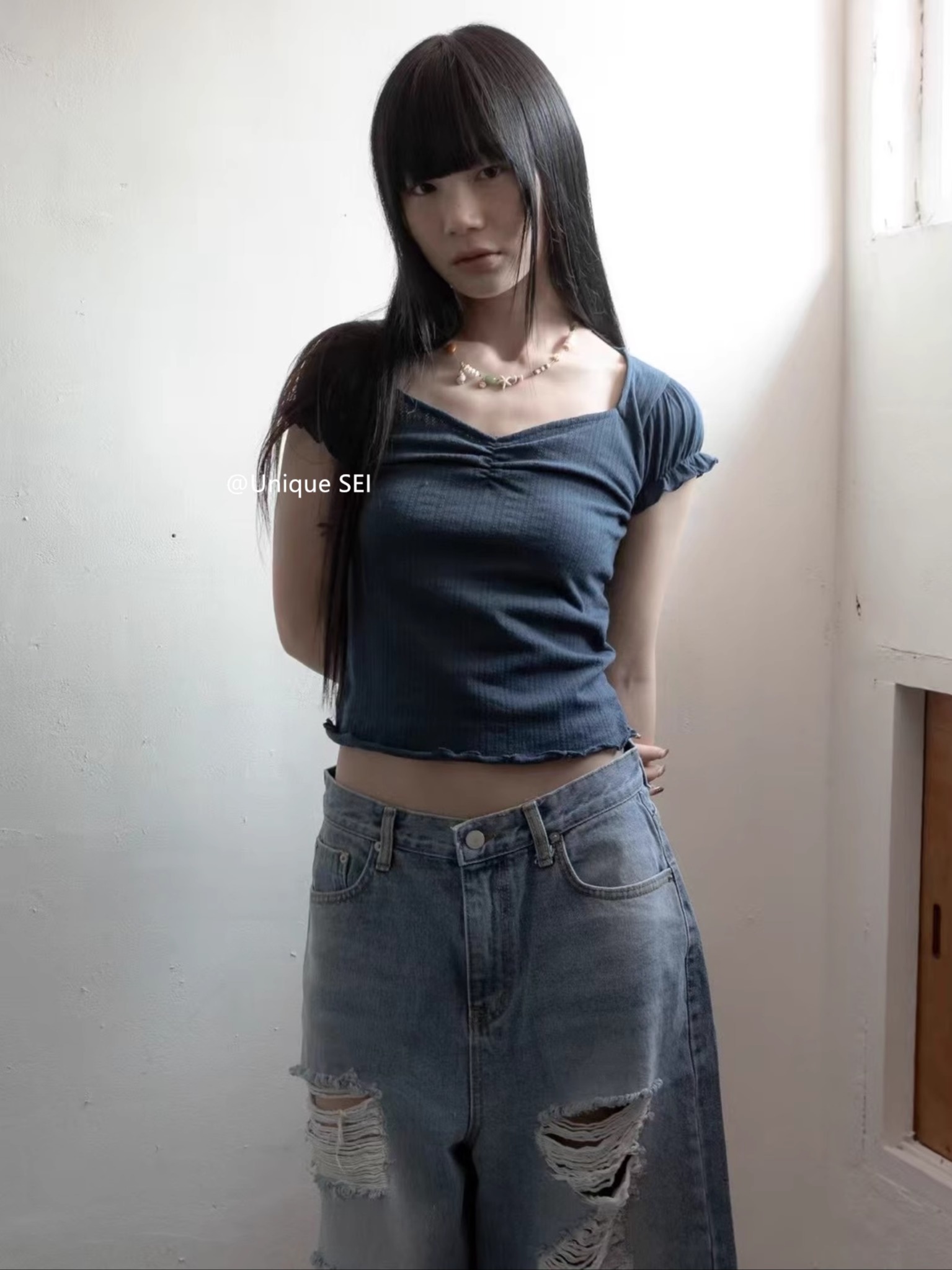 Vintage Summer Girl Lace Splicing V-Neck Short Sleeve T-Shirt - Unique Basic Versatile Style for Y2K and Korean Fashion Enthusiasts