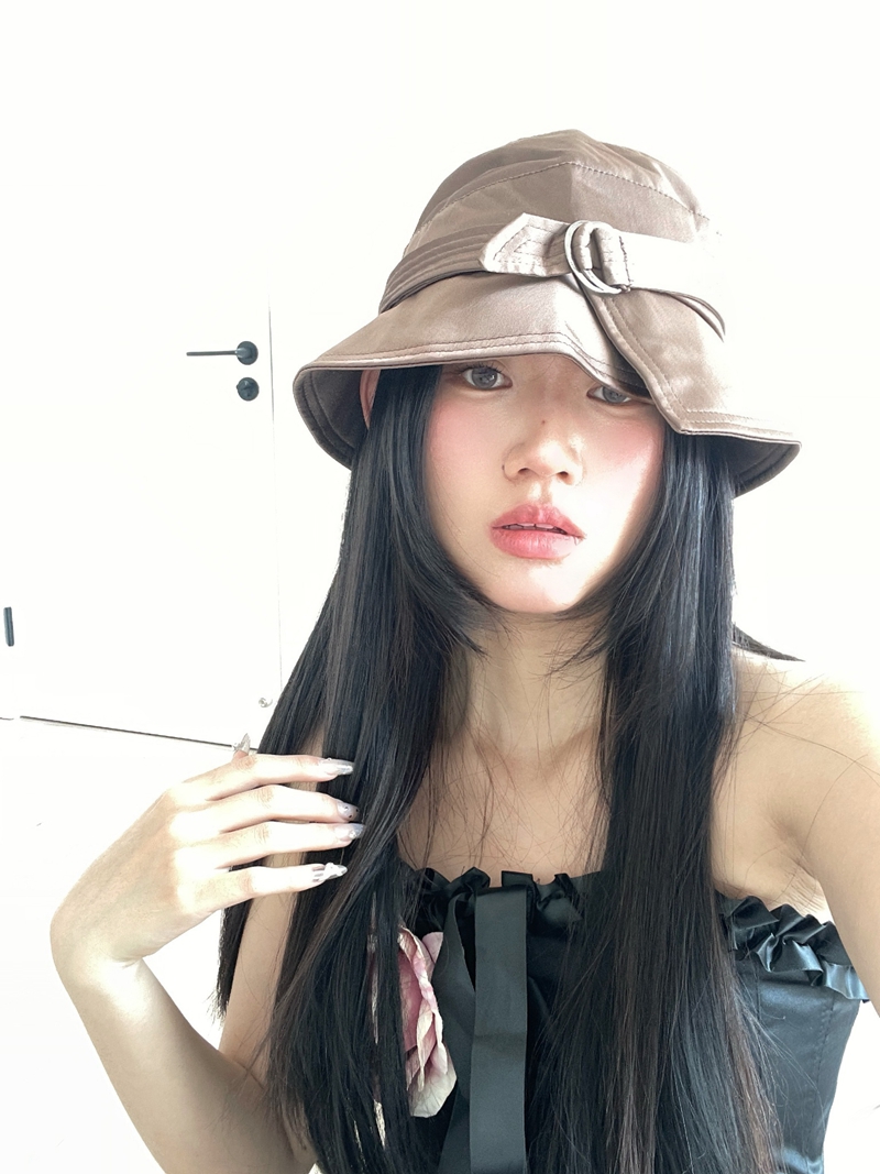 Vintage Women's British Retro Buckle Fisherman Hat - Versatile Casual Bucket Hat for All Seasons