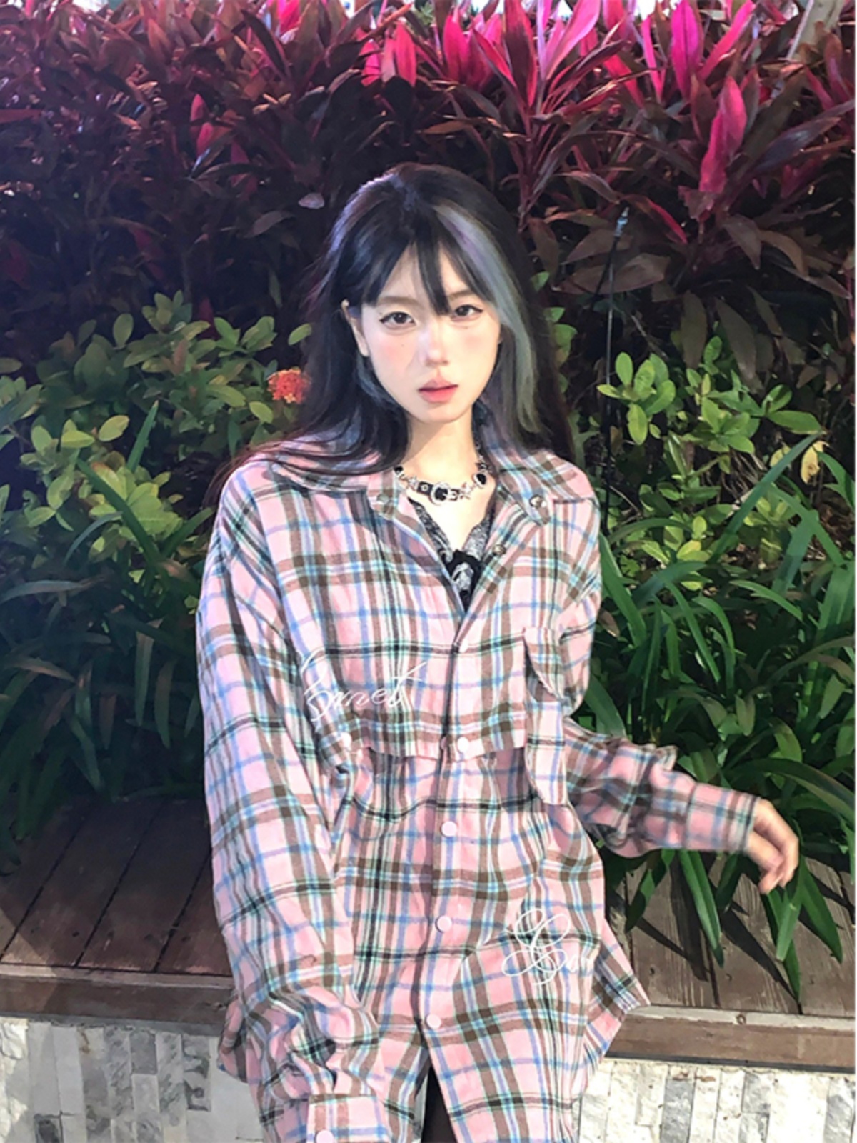 Women's Loose-Fit Plaid Shirt - Eccentric Retro Style, Casual Long Sleeve, Versatile Autumn Wardrobe Essential
