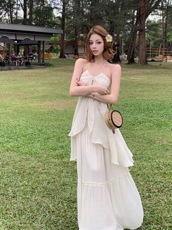Women's Summer Vacation Two-Piece Outfit Set, Beach Holiday Style Long Skirt for Tailand Getaways, Casual and Chic.